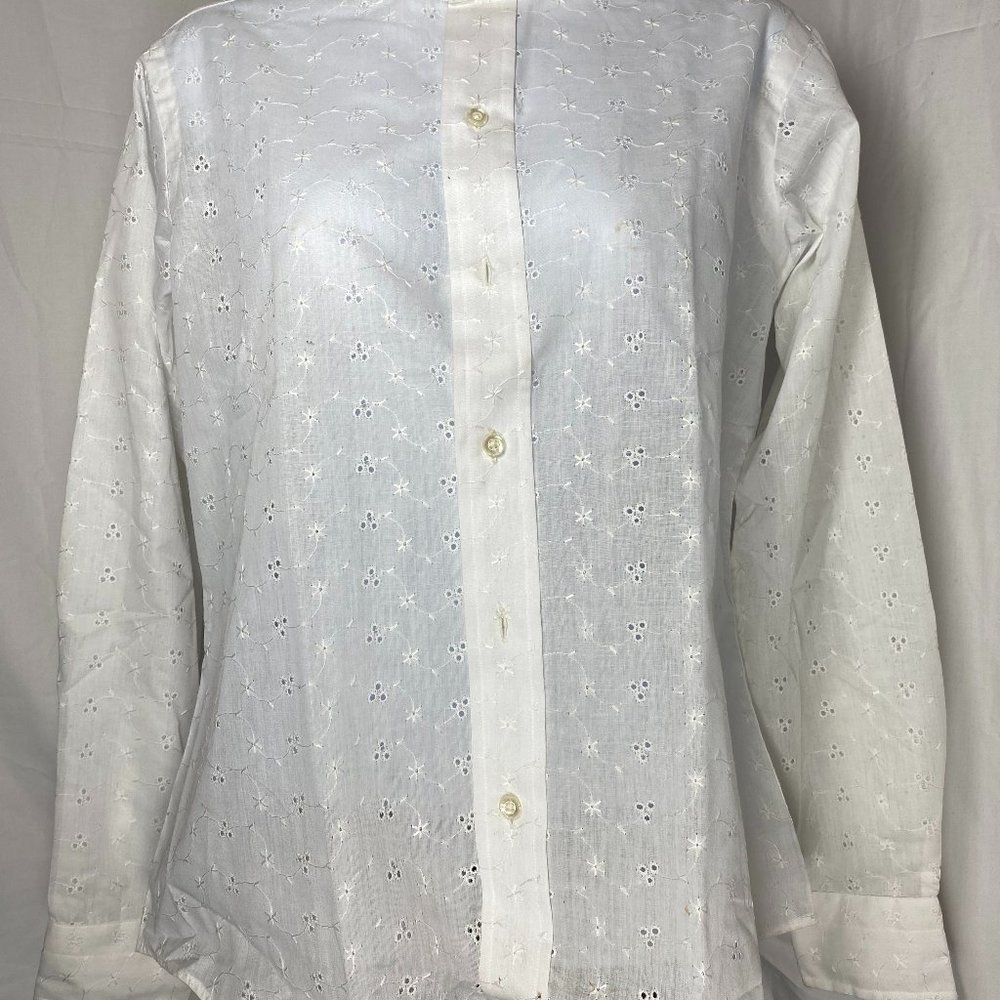 Vintage DURABLE PRESS Women's Blouse Deadstock Women's Vintage 14 Long Sleeve
